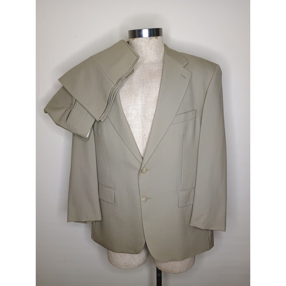 Chaps Ralph Lauren Mens Suit Jacket  44S and Pants 38Wx29L Tan New Wool